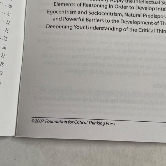 Guide for Education To Critical Thinking Competency Standards Elder and Paul - Picture 3 of 6